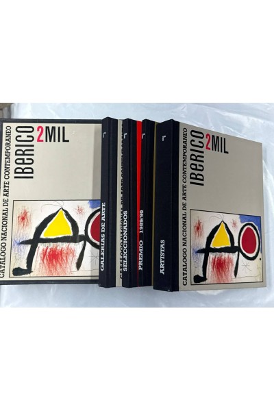 CATÁLOGO NACIONAL DE ARTE CONTEMPORÁNEO IBÉRICO 2MIL. 4 VOLUMENES EN ESTUCHE.